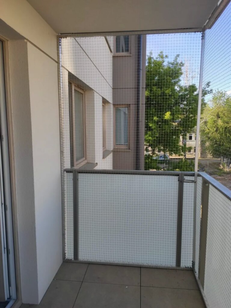 Montaż siatki na balkon i okna dla kotów i przeciwko ptakom Poznań Kocia Misja